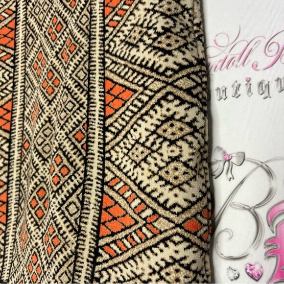 BcbgMAXAZRIA skirt stretchy bodycon boho tan brown orange formal luxury - Picture 9 of 10